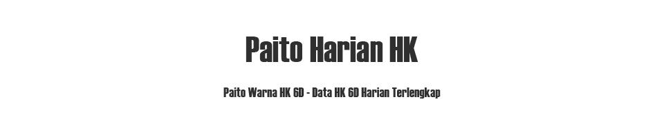 Paito Harian HK